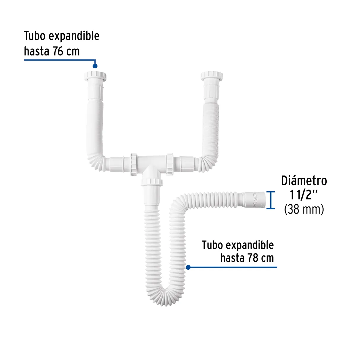 Céspol Flexible Doble sin Contracanastas Truper - 45319