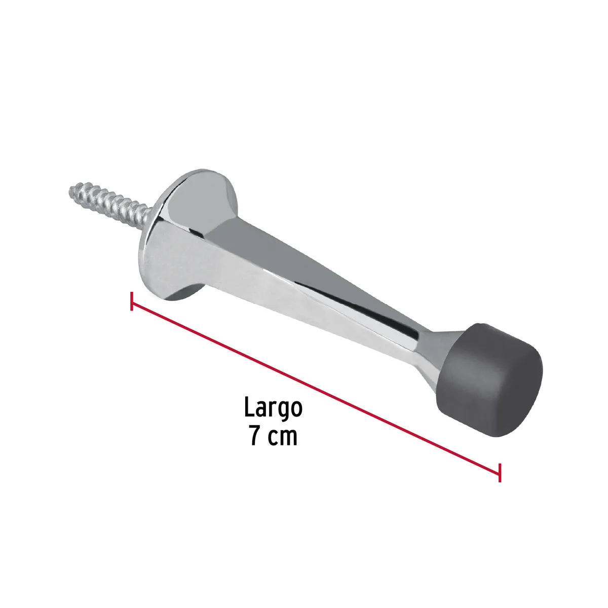 Tope Recto para Puerta Acabado Cromo Hermex - 43787