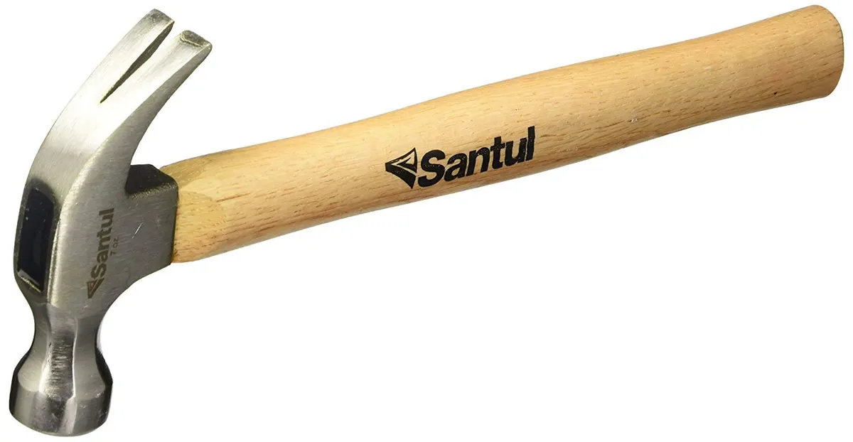 Martillo 20 oz Uña Curva con Mango de Madera Santul - 8099