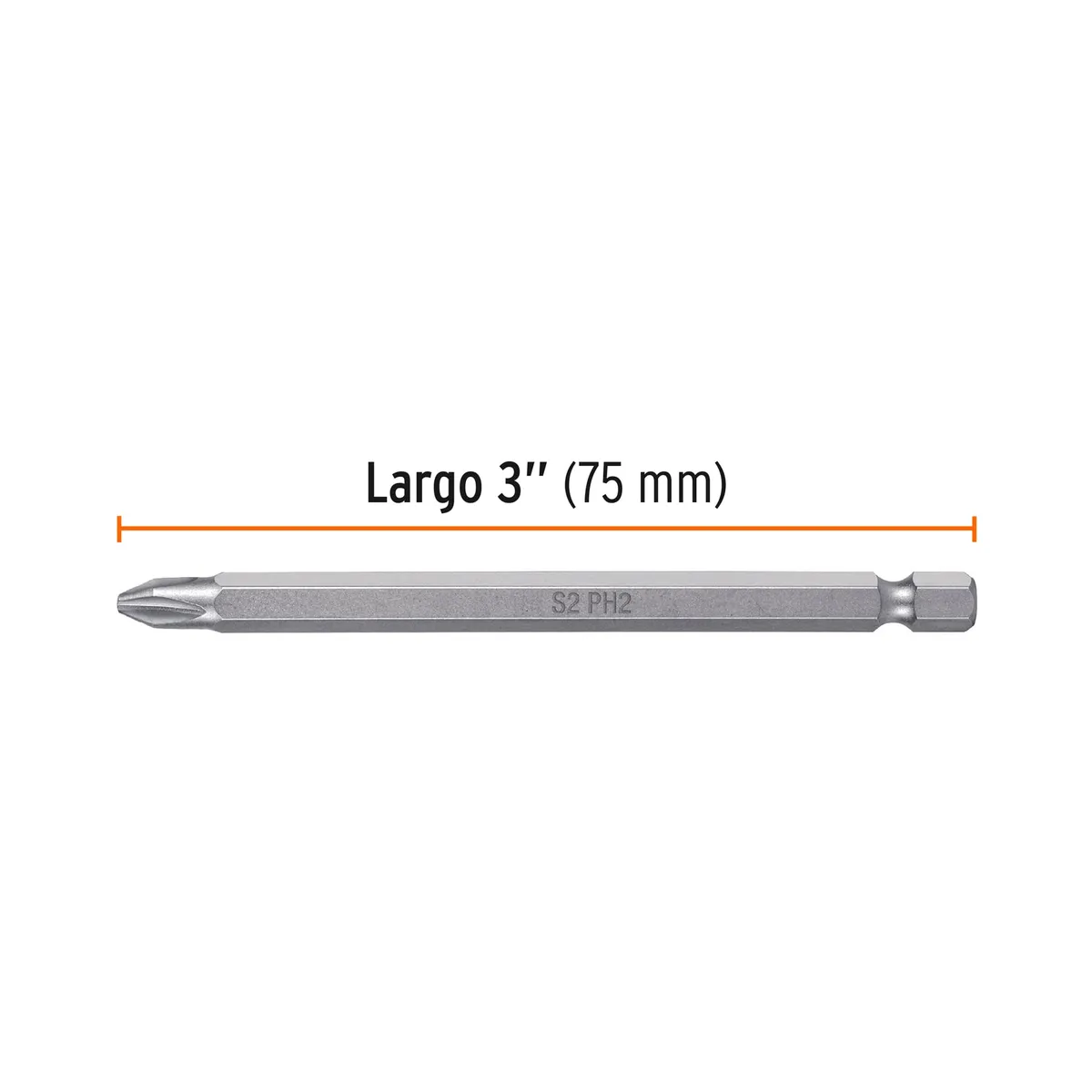 Estuche con 5 Puntas de Cruz PH2 de Impacto Largo 4" Truper - 101812