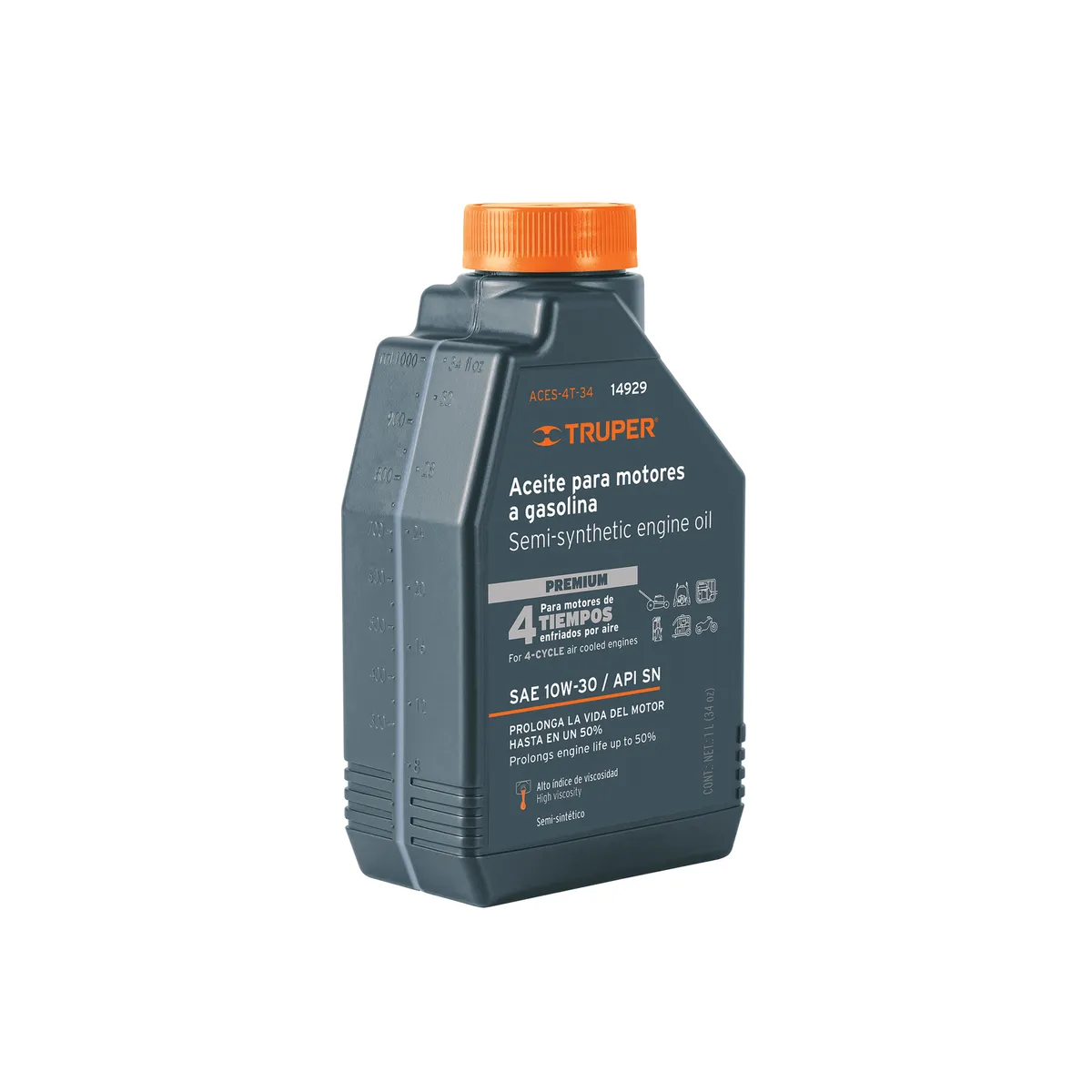 Aceite Semisintético 4 Tiempos 1 Litro Truper - 14929