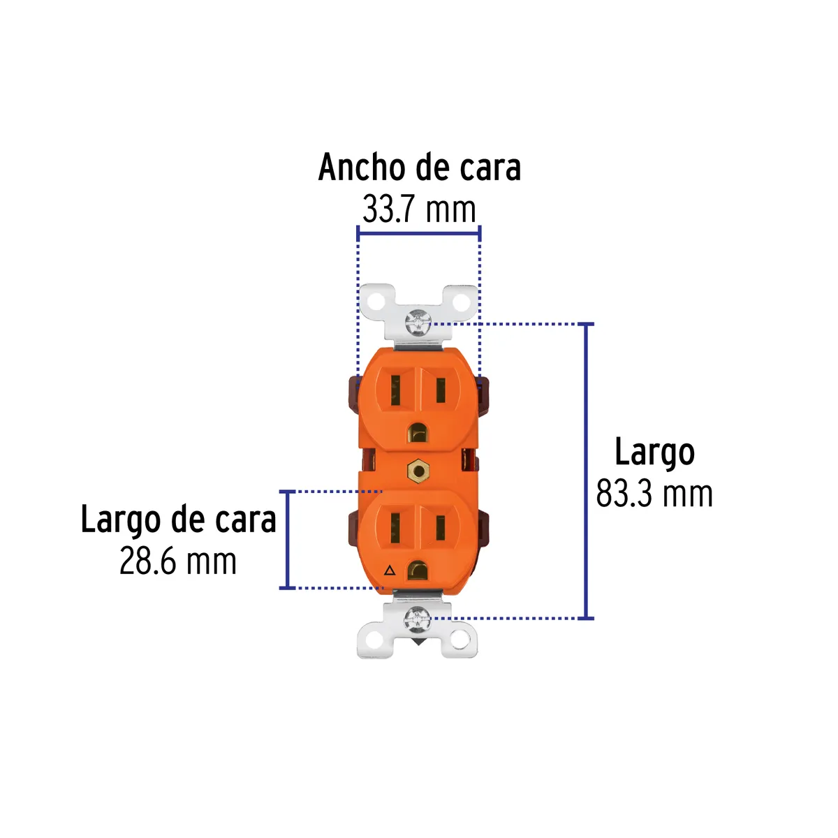 Contacto Dúplex con Tierra Aislada 15 A Línea ST Truper - 46105