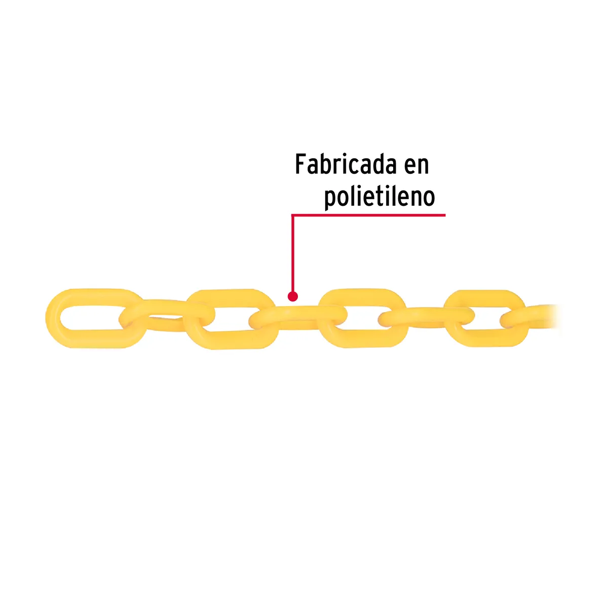 Carrete de Cadena 3/16" 5 mm 25 m Amarillo Fiero - 44172