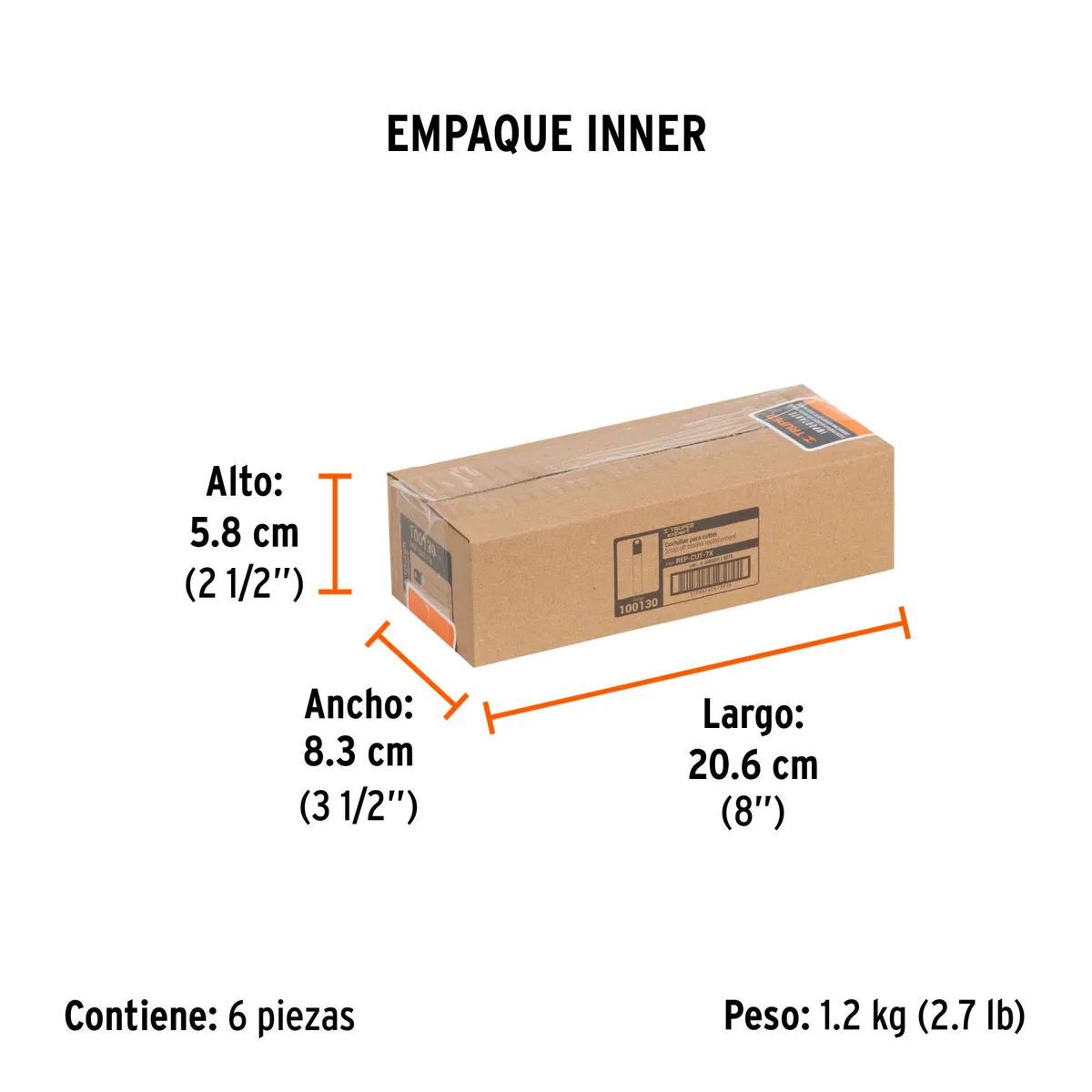 Estuche con 10 Cuchillas Truper Expert SK2 de 25 mm - 100130