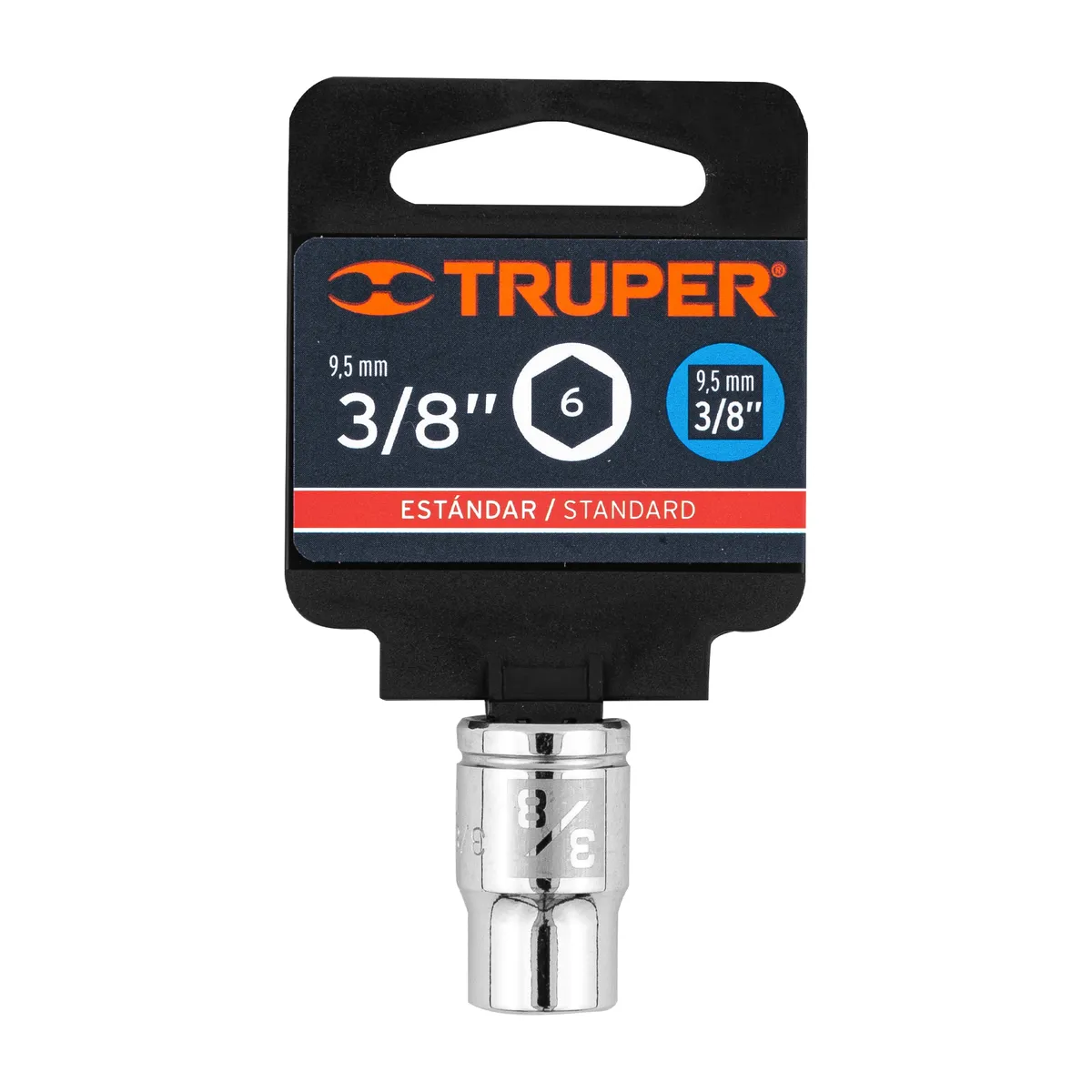Dado de 3/8" 6 Puntas Cuadro 3/8" Truper - 13607
