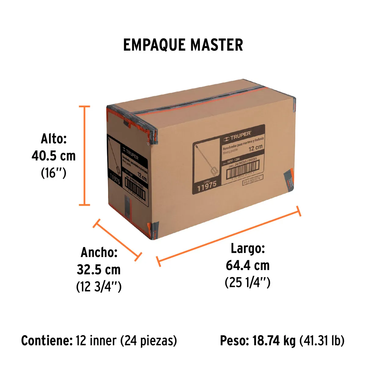 Revolvedor para Mortero 120 mm de Diámetro Truper - 11975