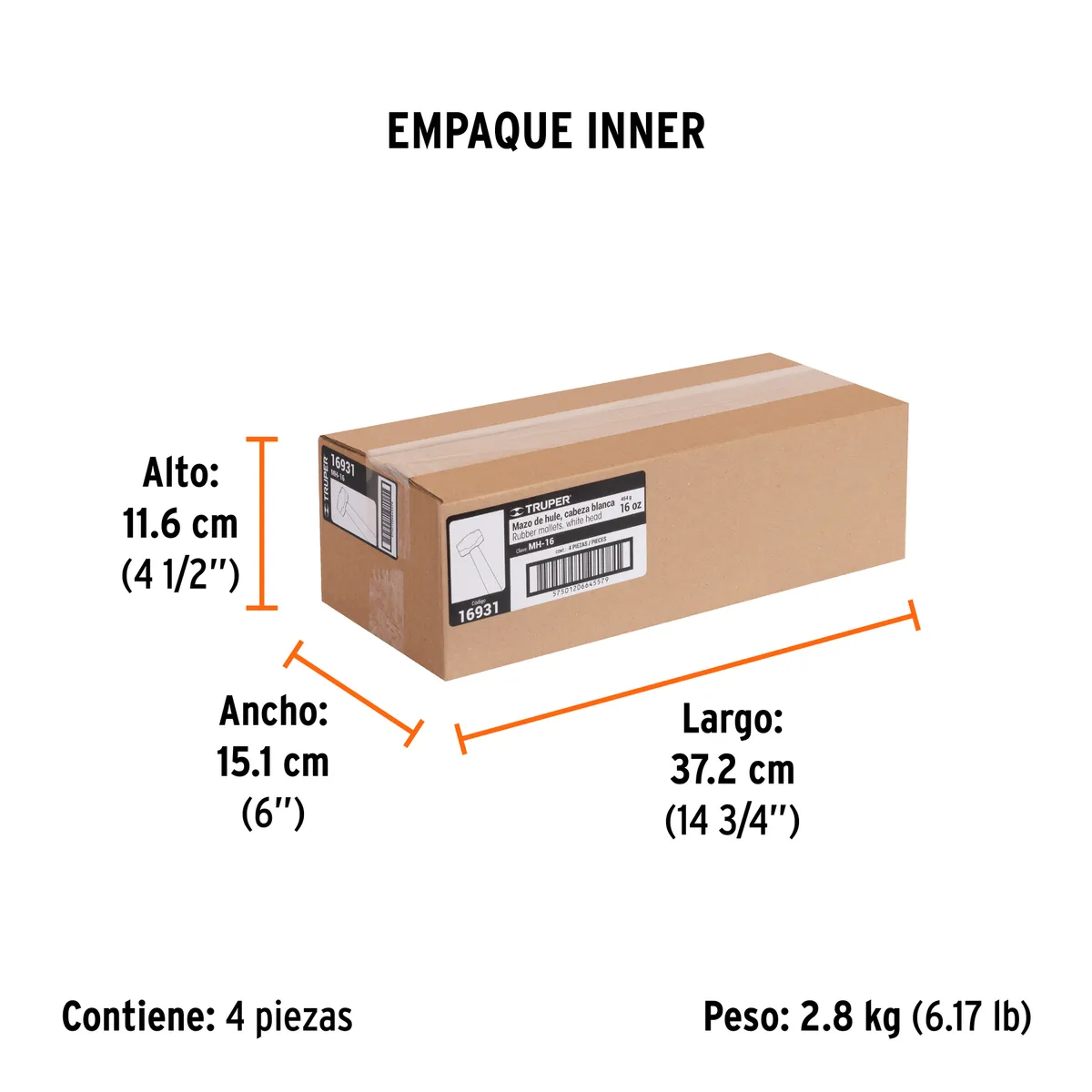 Mazo de Hule 16 oz Truper MH-16 - 16931