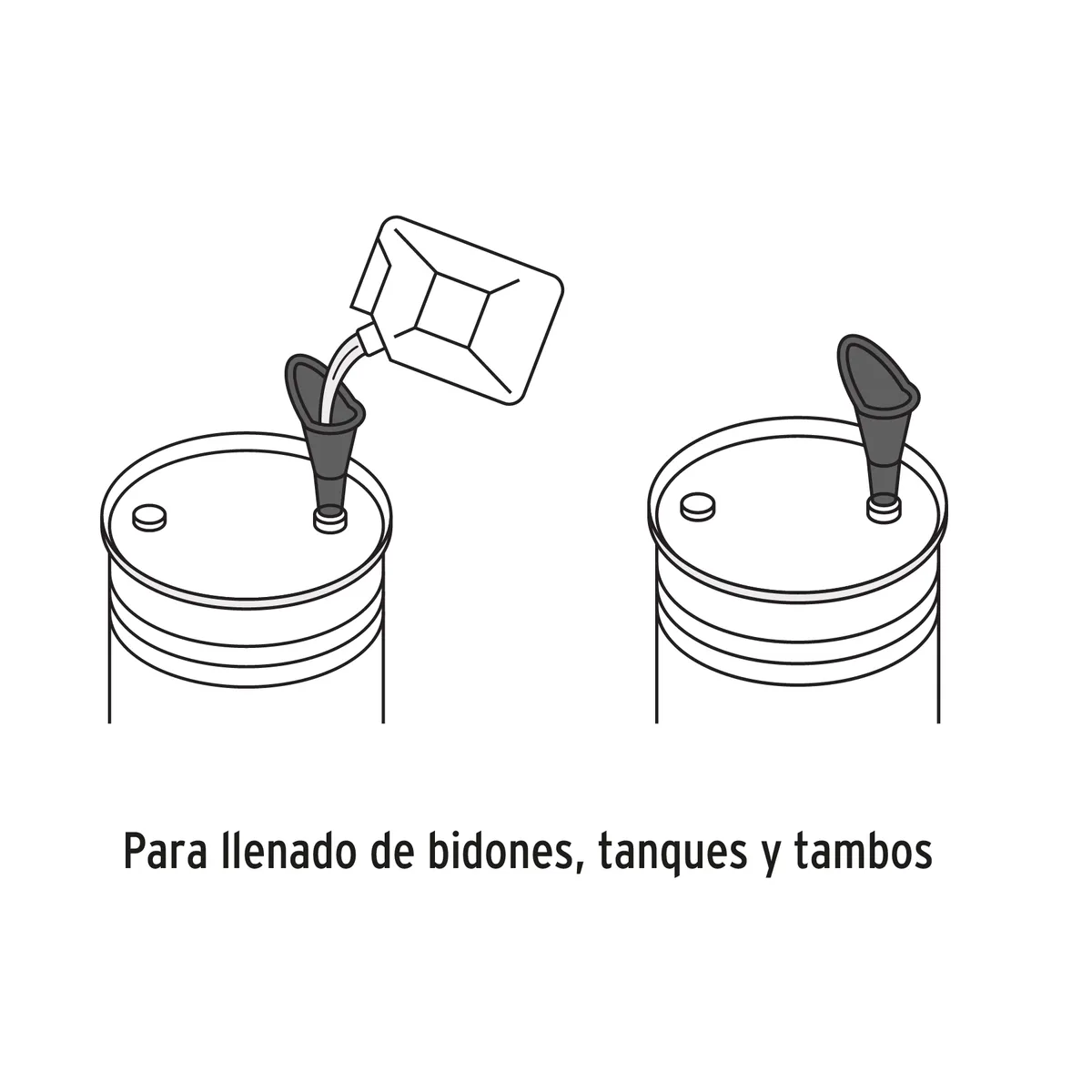 Embudo de Plástico 250 ml Cuello Rígido Truper - 11205