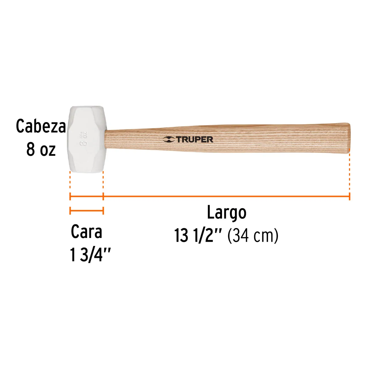 Mazo de Hule 8 oz Truper MH-8 - 16930
