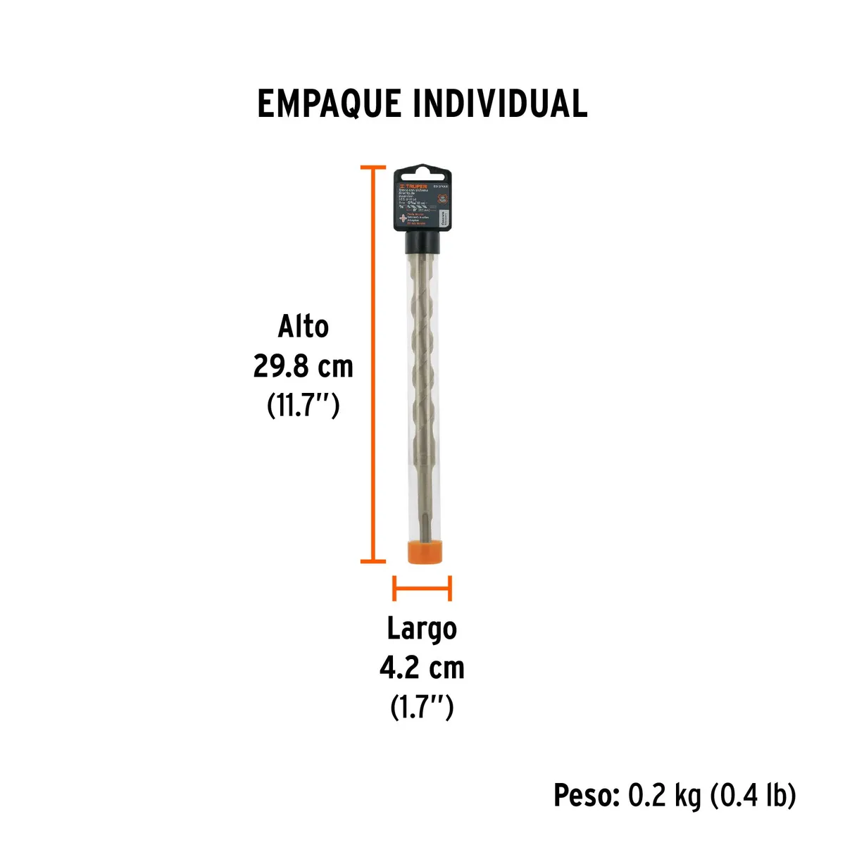 Broca SDS Plus 3/4" x 8" Truper - 11286