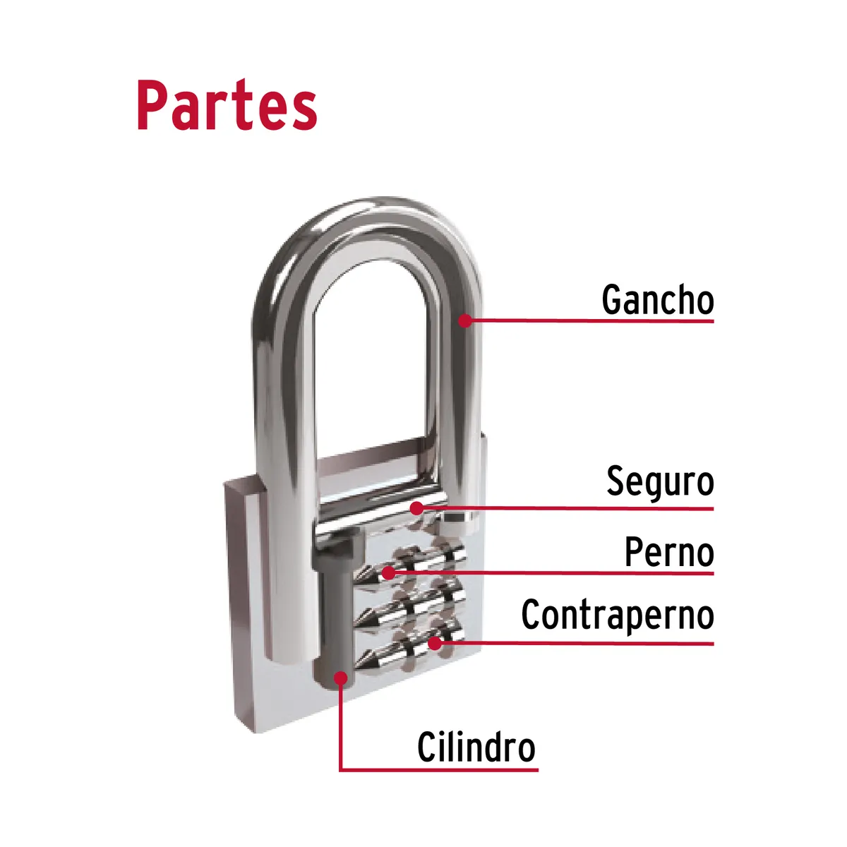 Candado de Hierro 32 mm Hermex - 43792