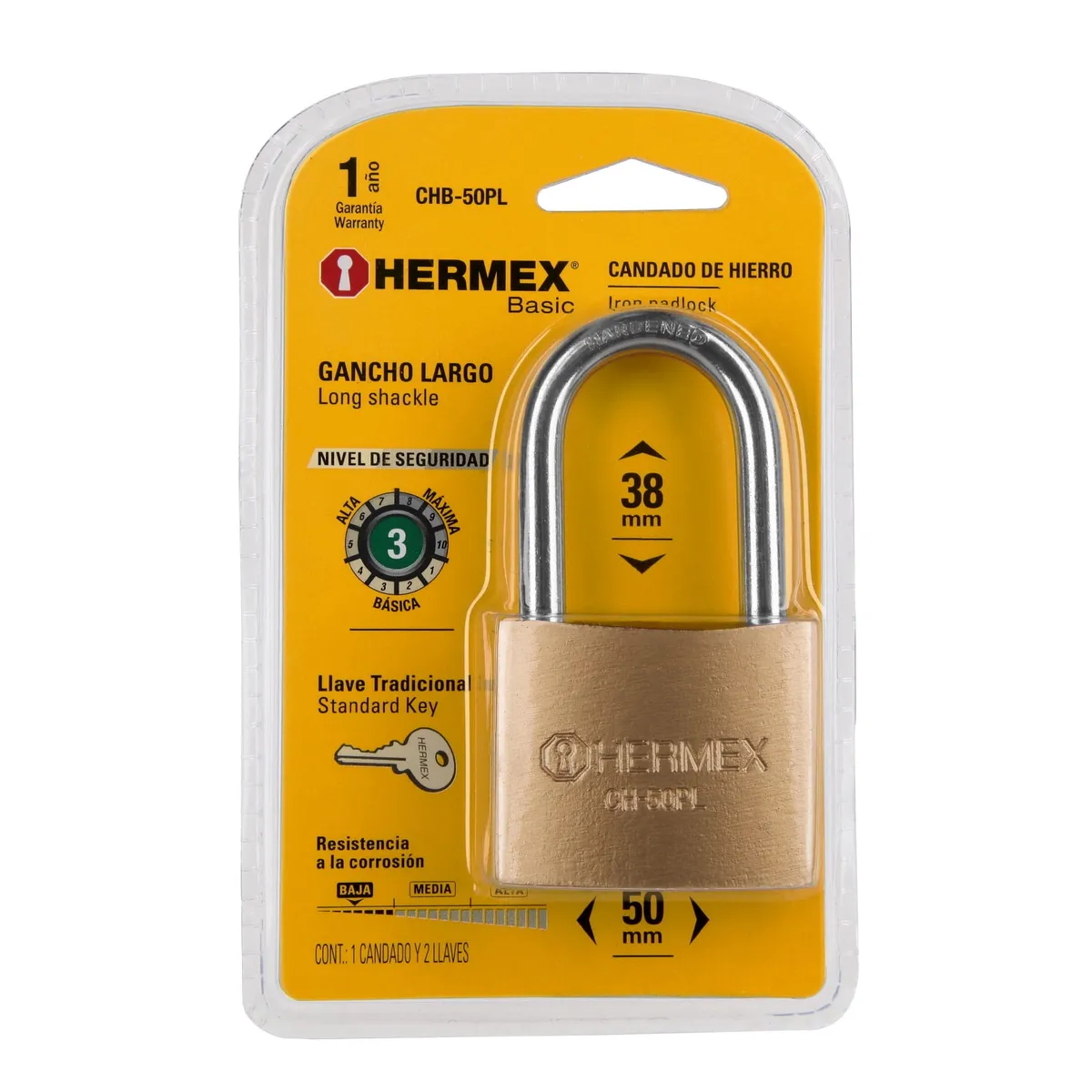 Candado de Hierro 50 mm CHB-50PL Truper - 27077