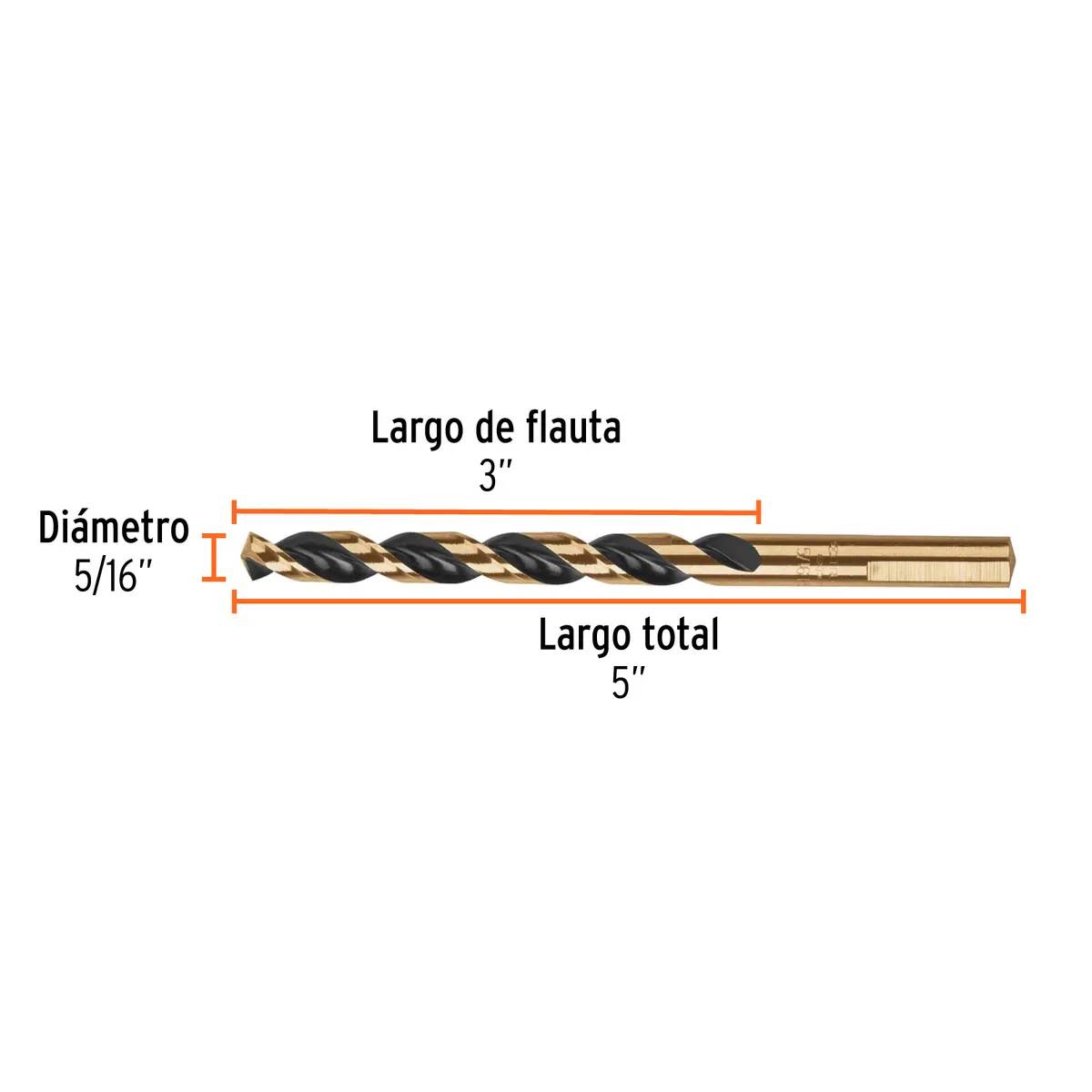 Broca HSS 5/16" Trugold para Metal Truper Expert - 11142