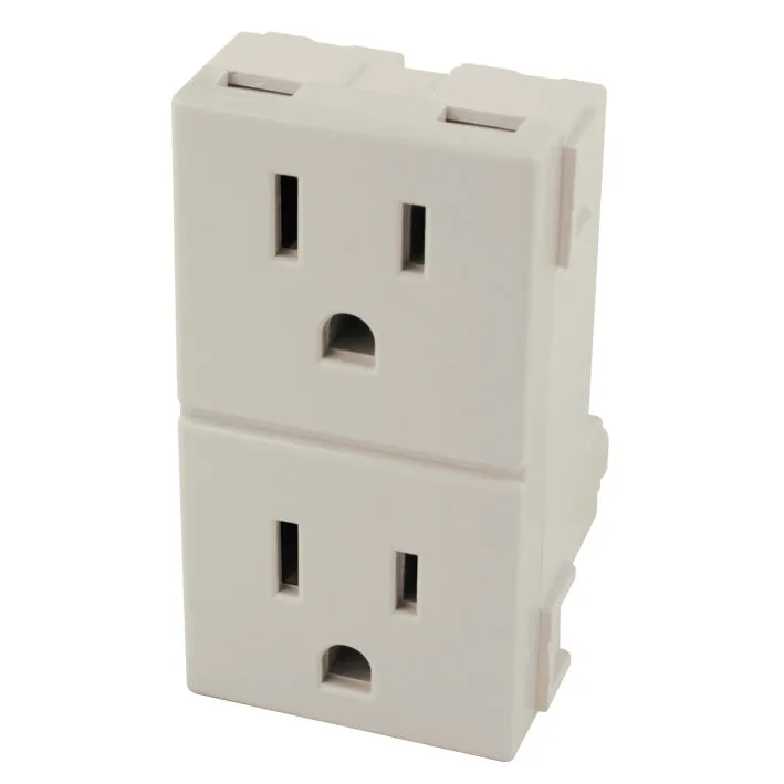 Contacto Dúplex Oculto Aterrizado 127V/15A Blanco AKSI - 118326
