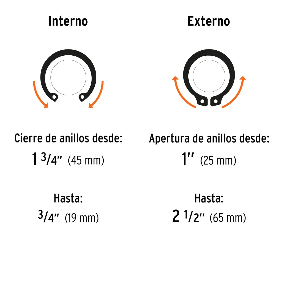 Pinza para Anillos de Retención 6" Intercambiable Truper - 17355