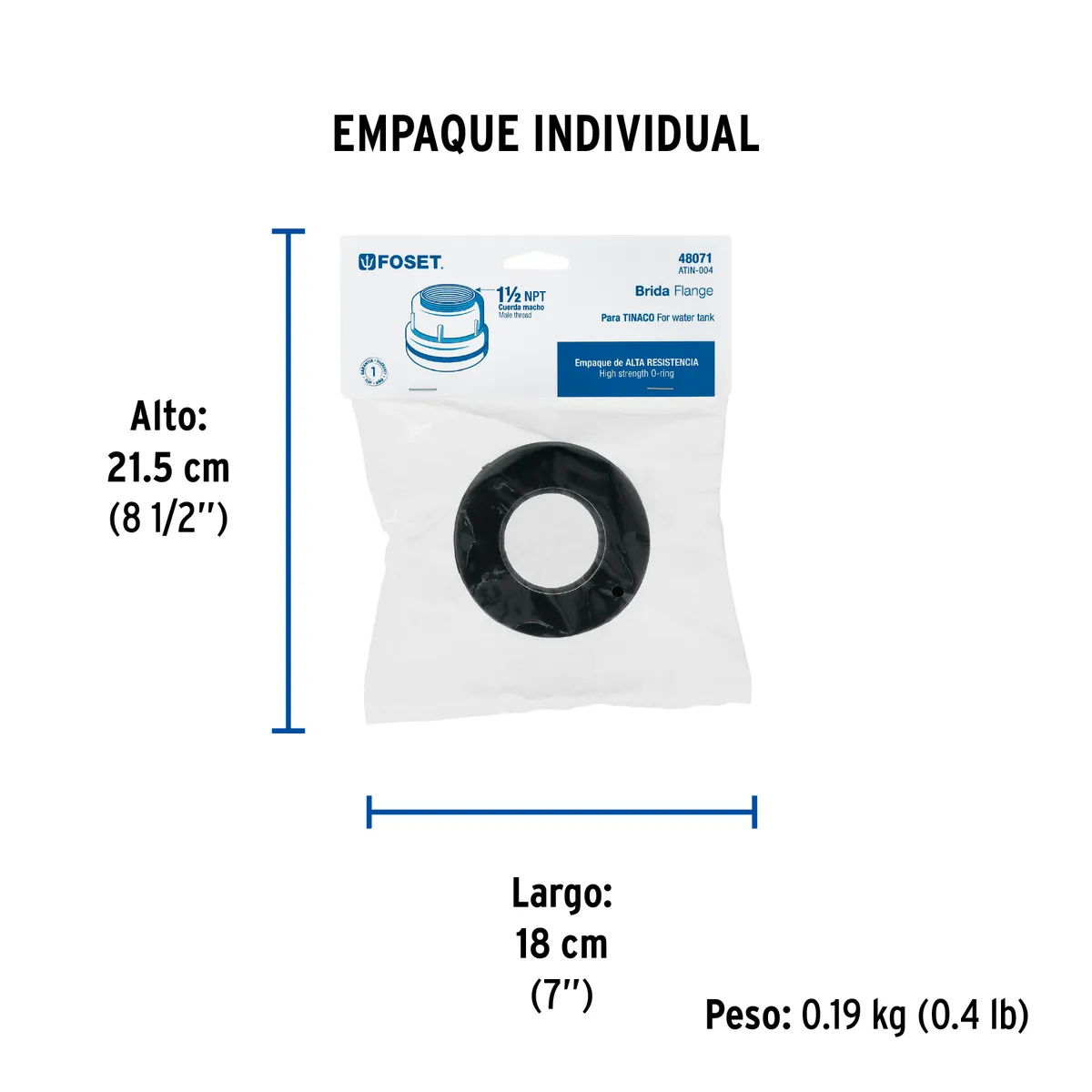 Brida de Polipropileno para Tinaco 1-1/2" Foset - 48071