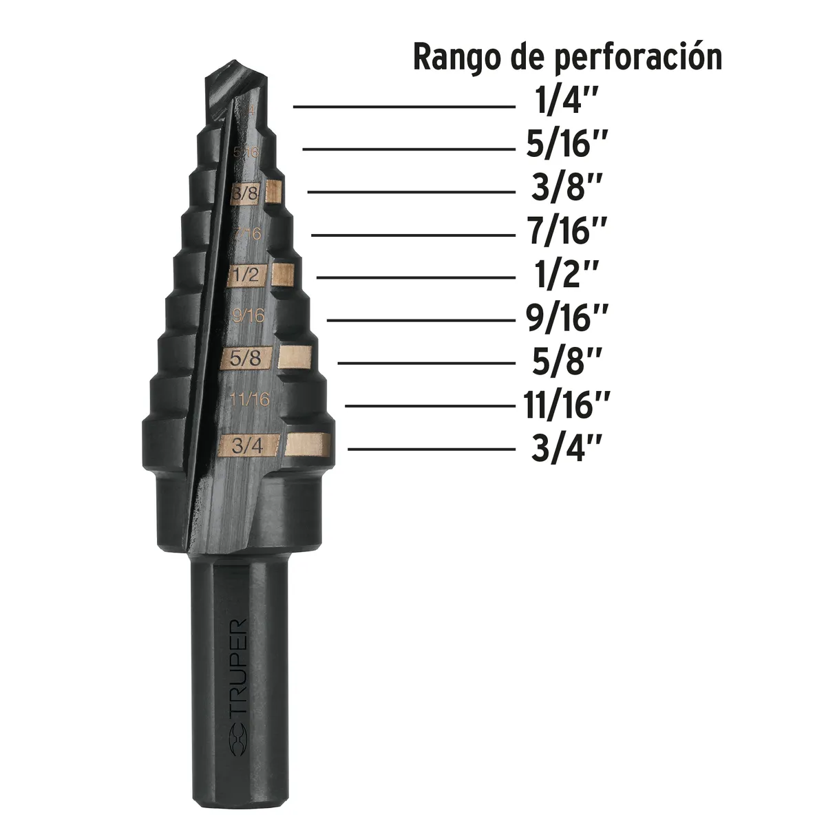 Broca Escalonada 9 Escalones Truper - 12123