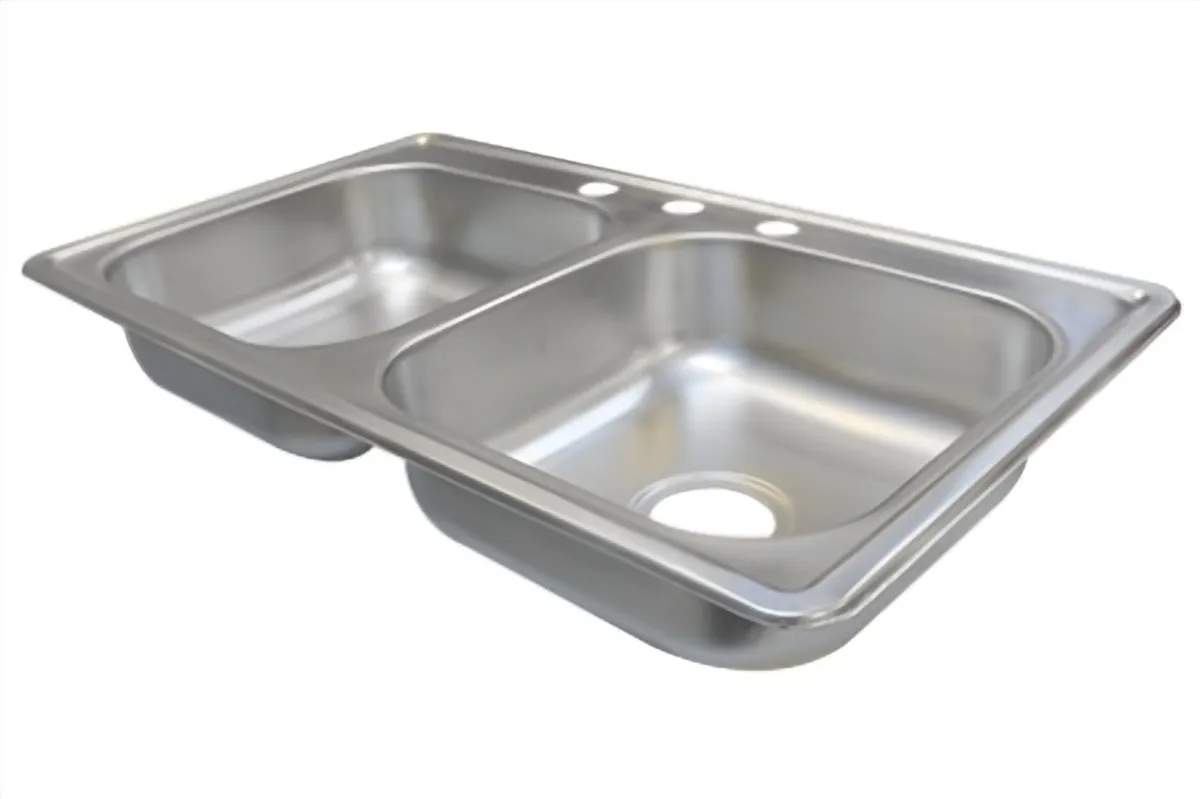 Tarja Doble de Acero Inoxidable Calibre 22 84x84 cm MEER - TD8448