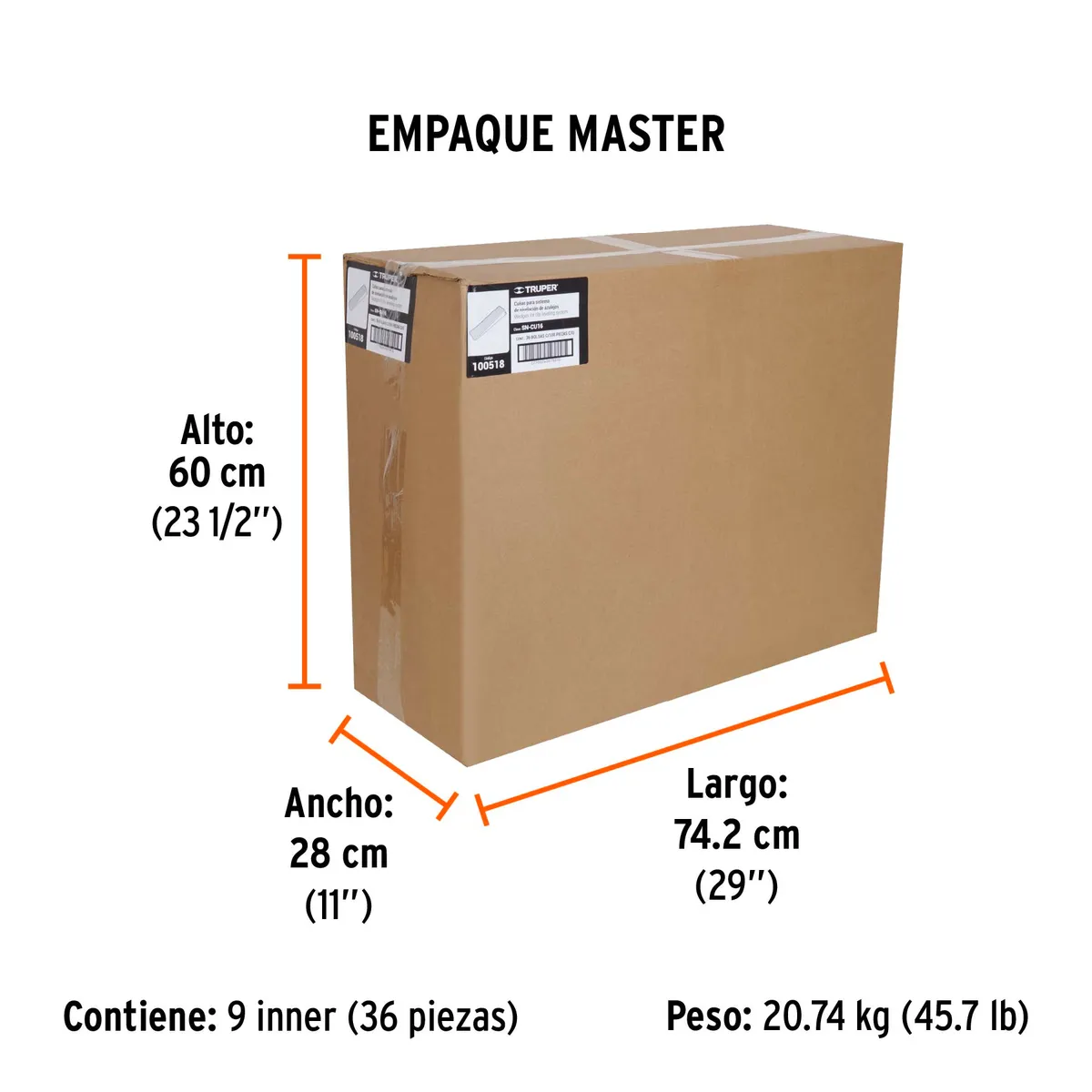 Bolsa con 100 Cuñas para Nivelación de Azulejo Truper - 100518