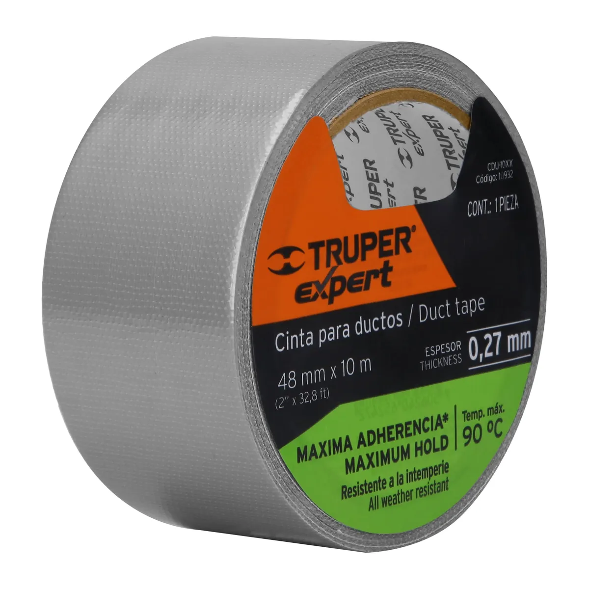 Cinta para Ducto 10 m Espesor 0.27 mm Truper Expert - 10932