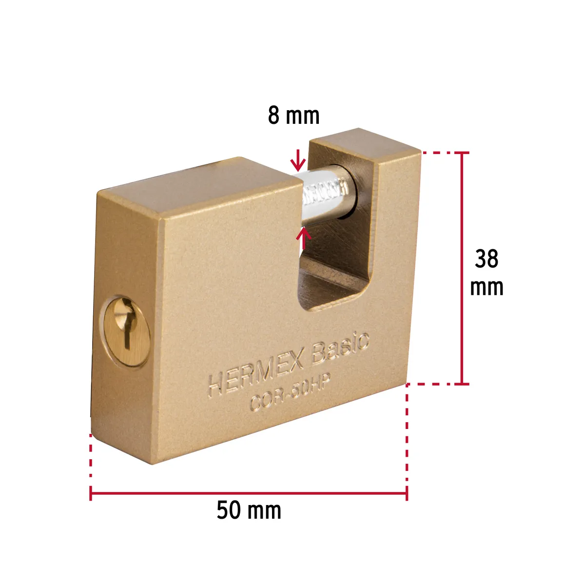 Candado Antipalanca 50 mm Hierro COR-50HP Truper - 22515
