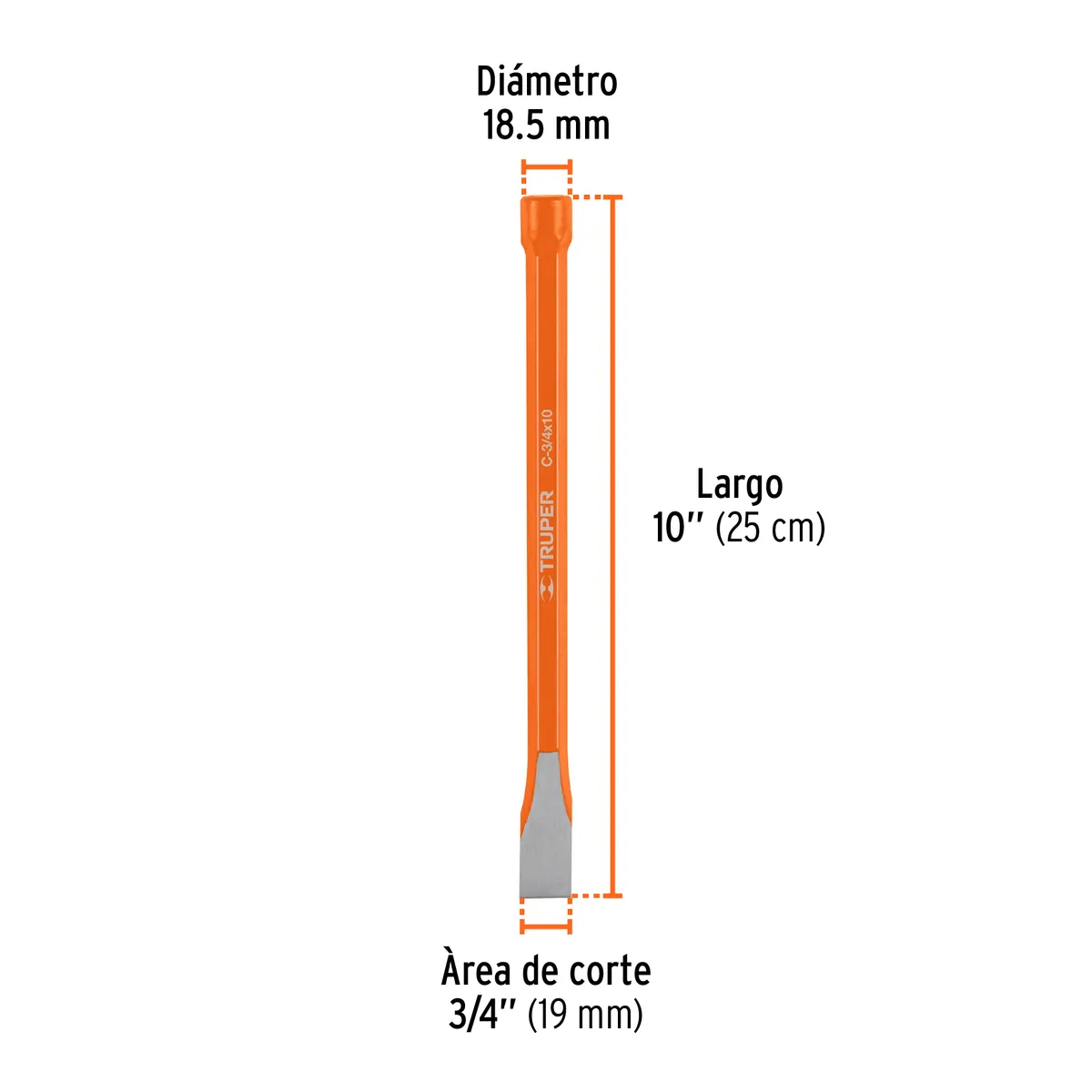 Cincel de Corte Frío 3/4" x 10" Truper - 12145