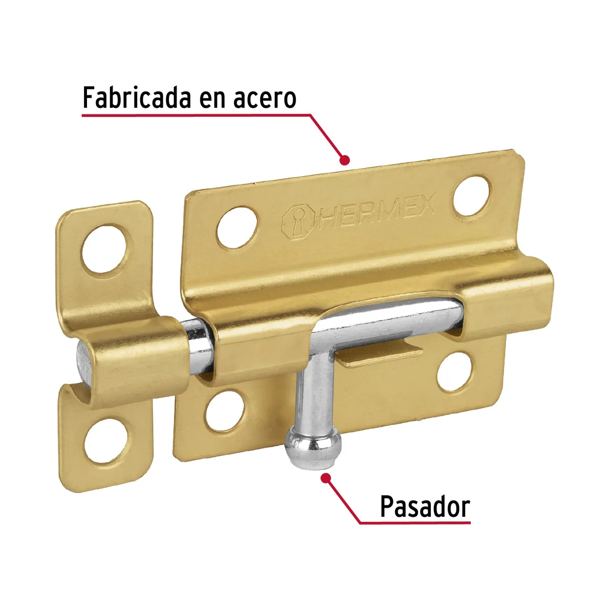 Pasador de Barril Acero Latón 3" PAS-31 Truper - 45722