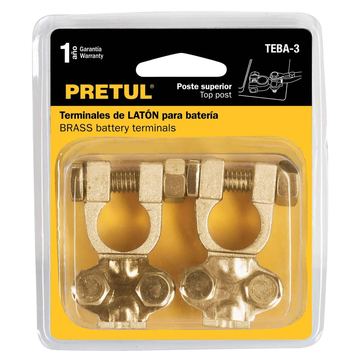 Blíster con 2 Terminales para Batería Pretul - 23042