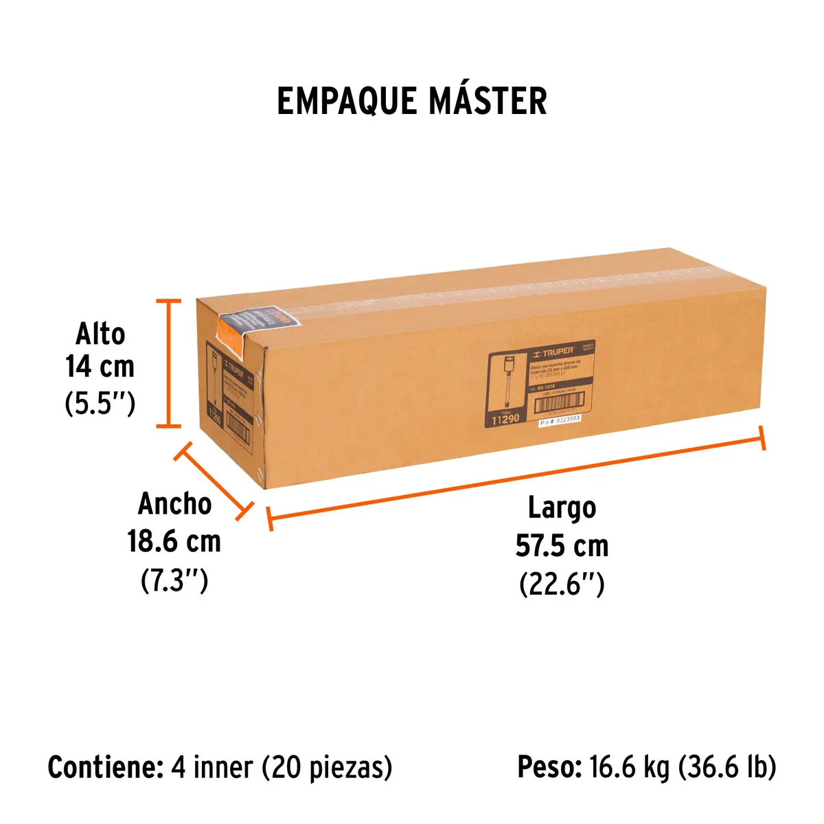 Broca SDS 1" x 18" para Concreto BS-1X18 Truper - 11290