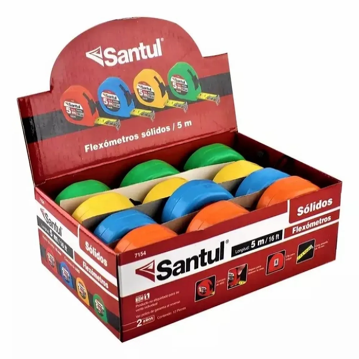Flexómetro 5 m x 19 mm Display SANTUL - 7154