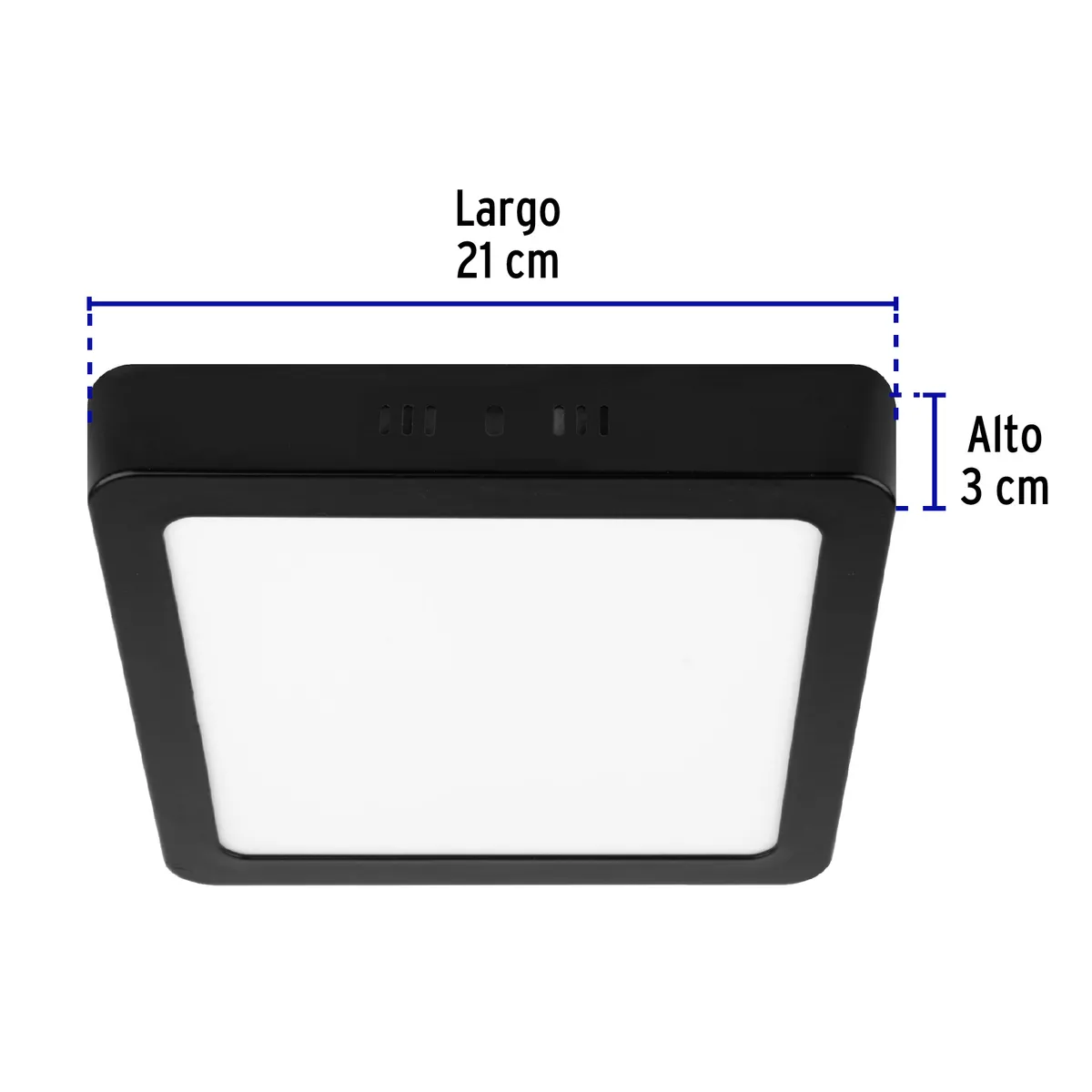 Luminario LED de Plafón 18 W Cuadrado Negro Volteck - 47417