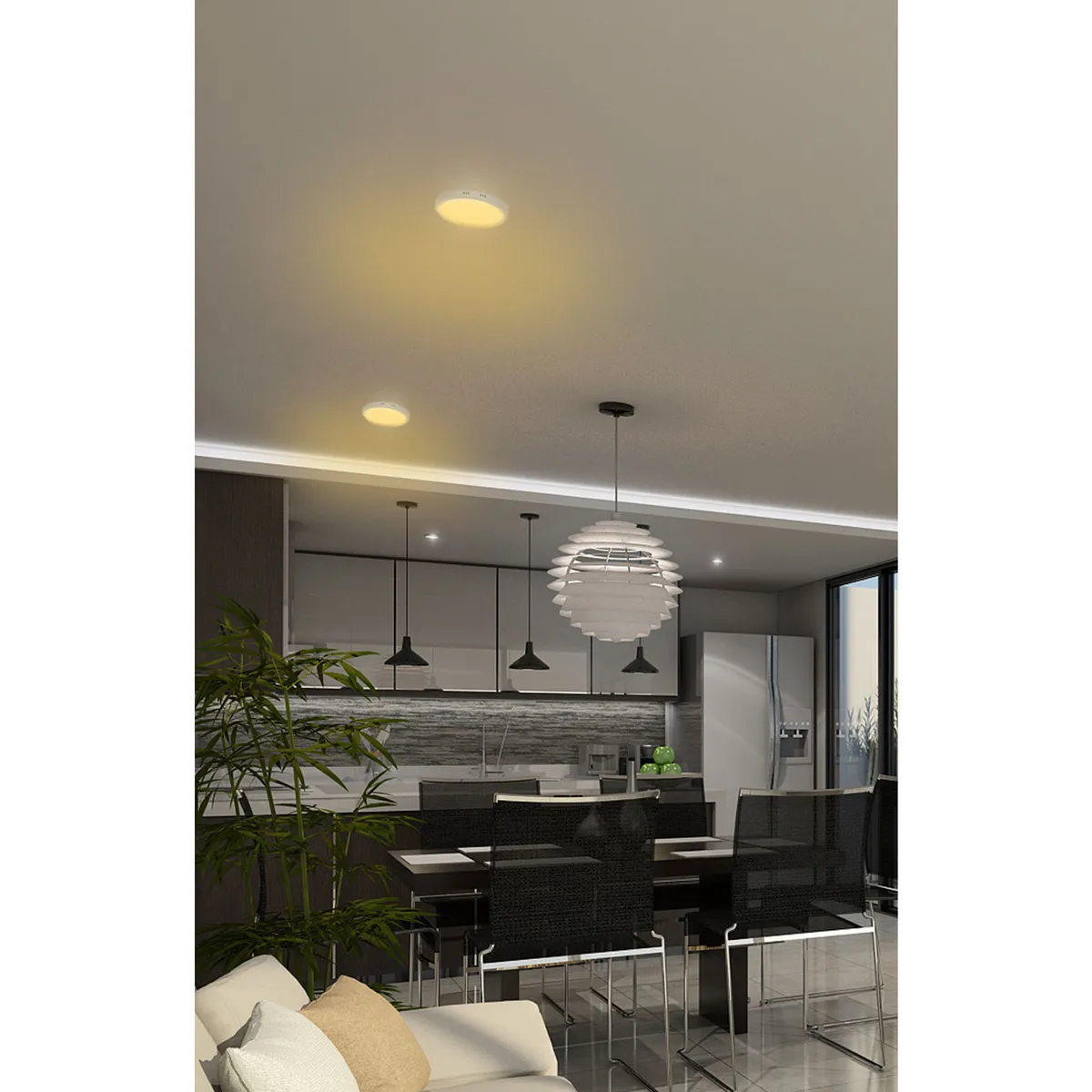 Luminario LED Redondo Blanco 3000 K 24 W Volteck - 48259