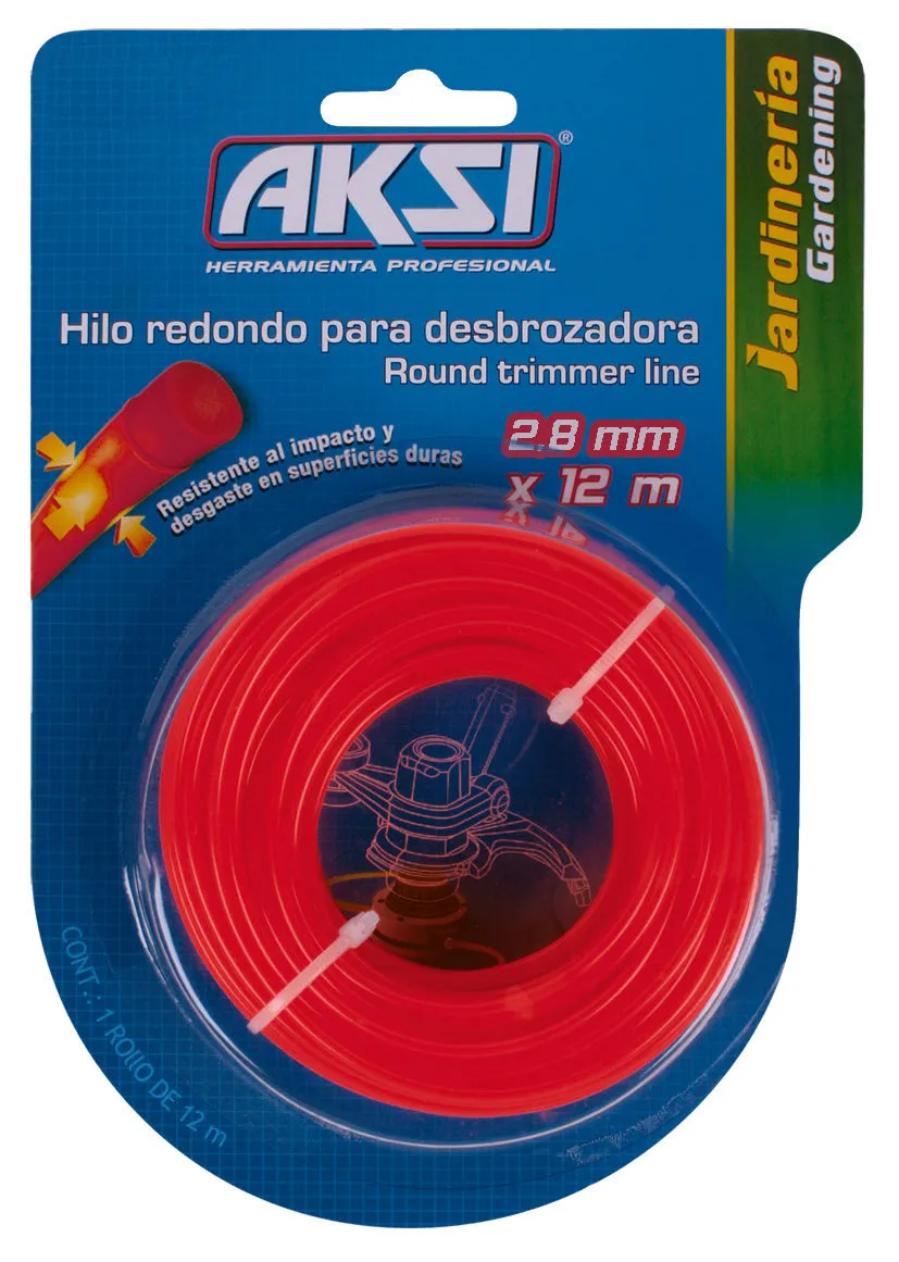 Hilo Redondo para Desbrozadora 0.080" (2 mm) AKSI - 107302