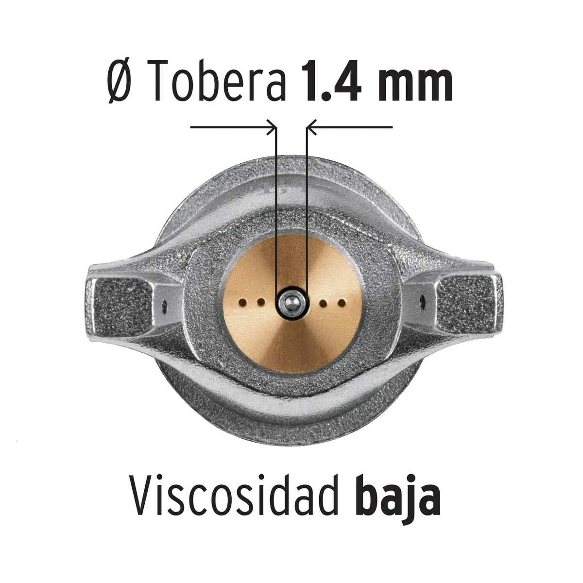 Pistola para Pintar LVMP con Vaso de Aluminio 1.4 mm Truper - 11095