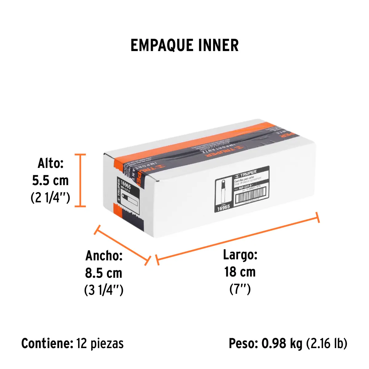 Estuche con 10 Cuchillas SK4 de 18 mm Truper - 16965
