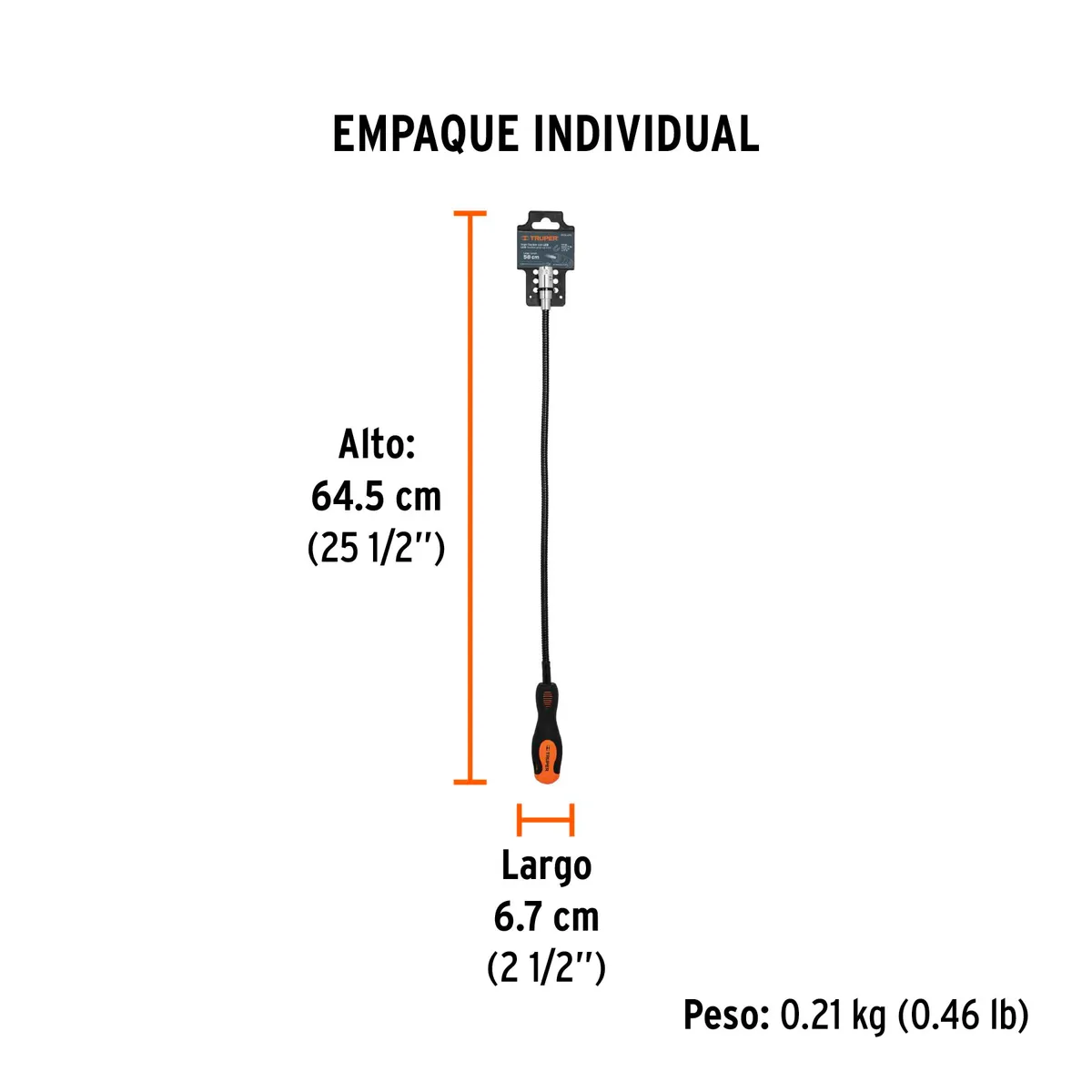 Imán Flexible de Acero con LED 3 kg Truper - 15326