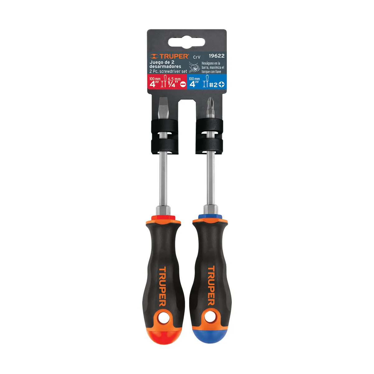 Juego de Desarmadores 1/4" x 4" DUO-1/4X4B Truper - 19622
