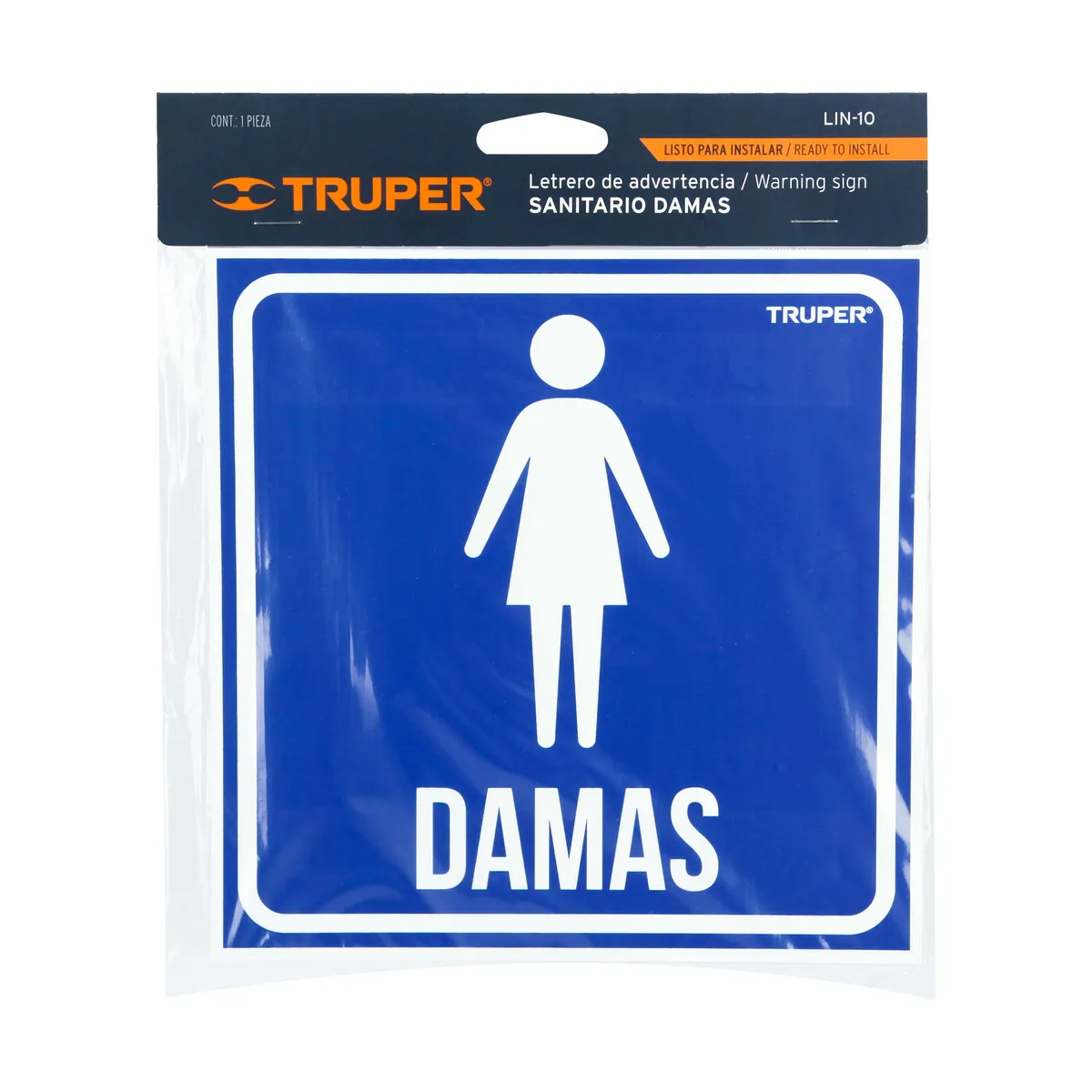 Letrero de Señalización "Damas" Truper - 18478