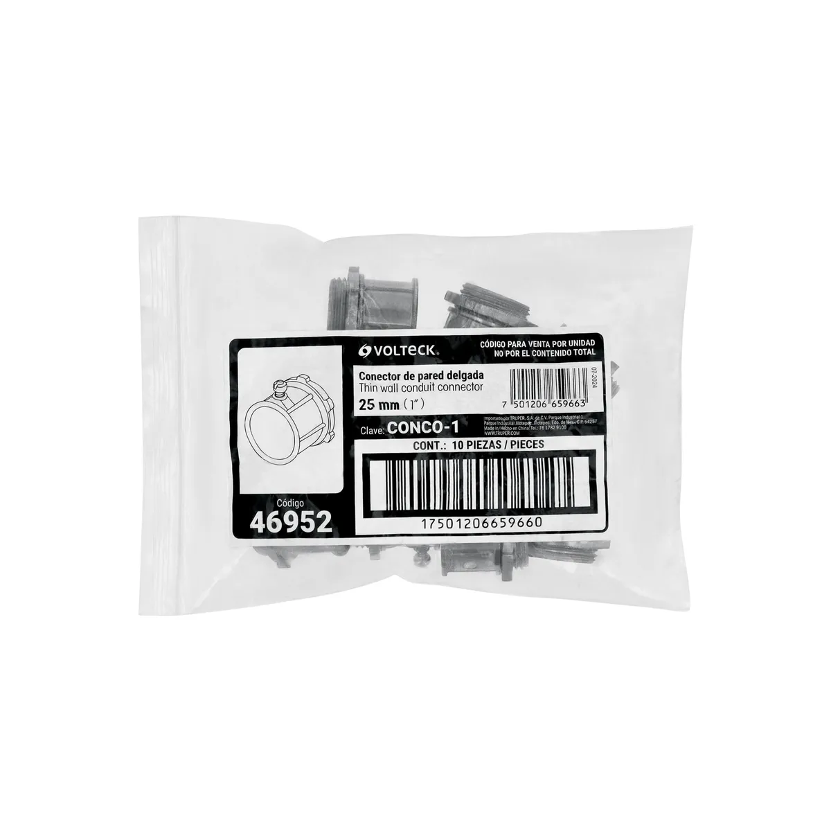 Conector Conduit 1" Volteck - 46952