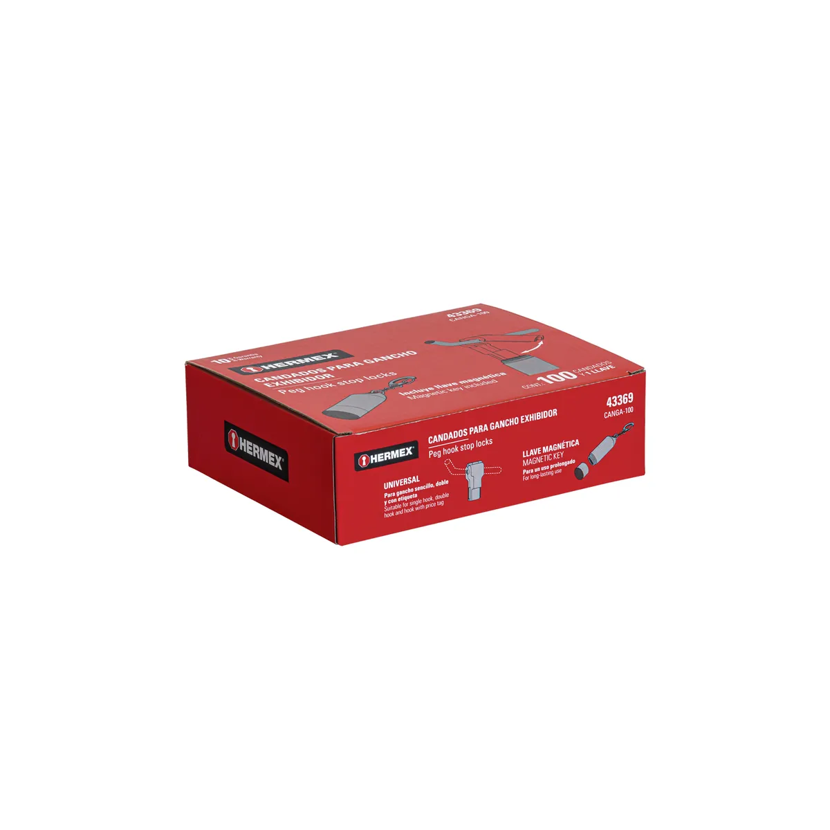 Caja con 100 Candados para Gancho y 1 Llave Truper - 43369