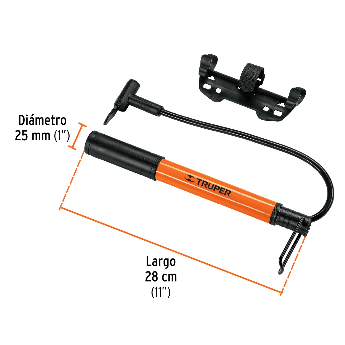Mini Bomba Manual para Bicicleta BOM-MI Truper - 13790