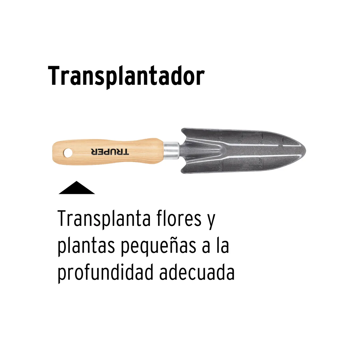 Trasplantador para Jardín Mango de 6" Truper - 15022