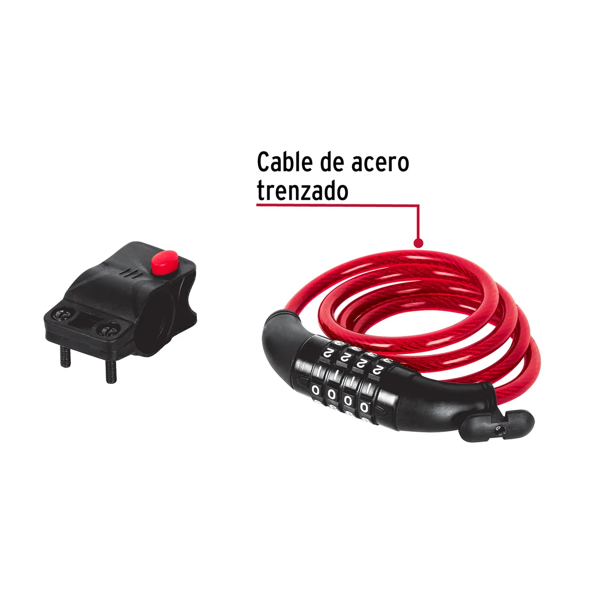 Candado de Cable con Combinación 8 mm x 1 m Truper - 43924