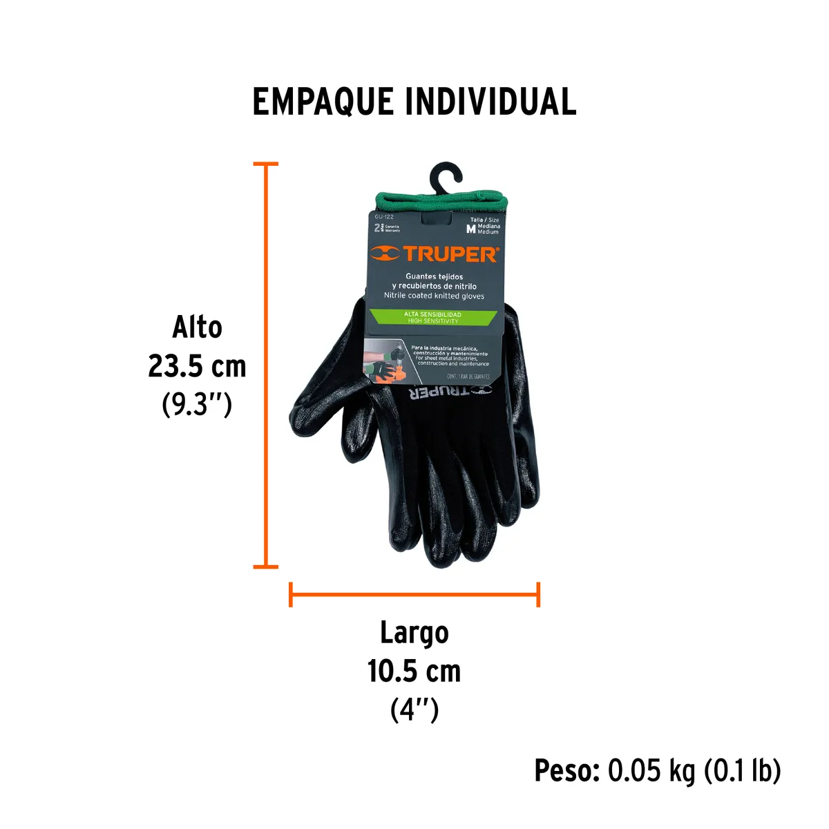 Guante de Nylon/Nitrilo Espumado Talla M Truper - 13294