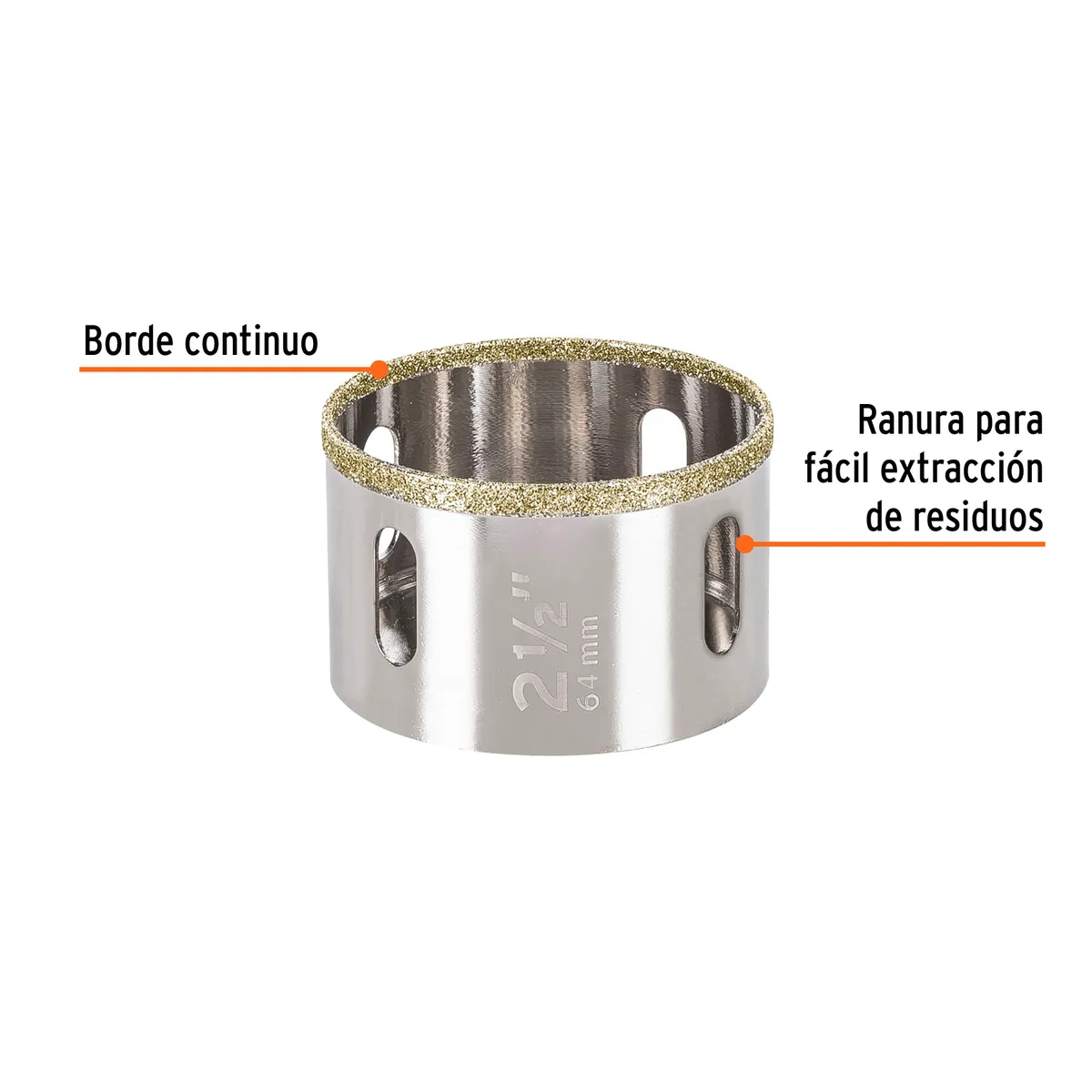 Brocasierra de Diamante Borde Continuo 2 1/2" Truper - 17134