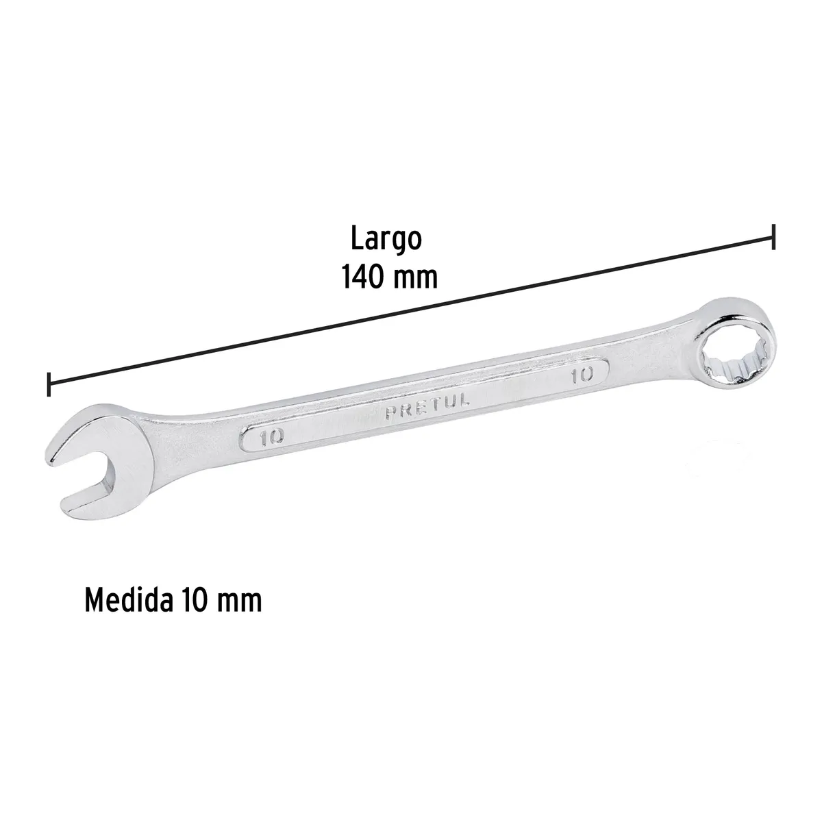 Llave Combinada 10 mm Pretul LL-2010MP - 21904