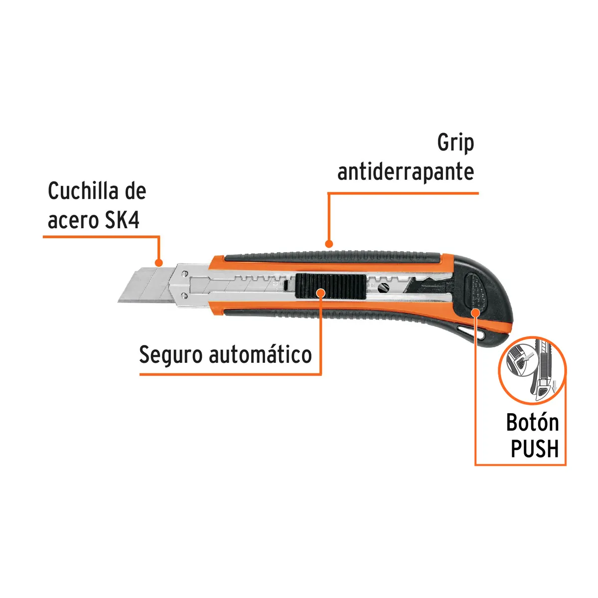 Navaja Retráctil Cutter CUT-6X Truper - 16977