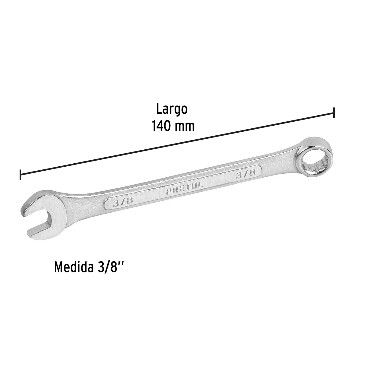 Llave Combinada 3/8" Pretul LL-2012P - 21882