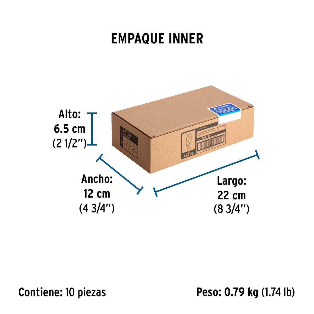 Contacto Dúplex con Tierra Aislada 15 A Línea ST Truper - 46105