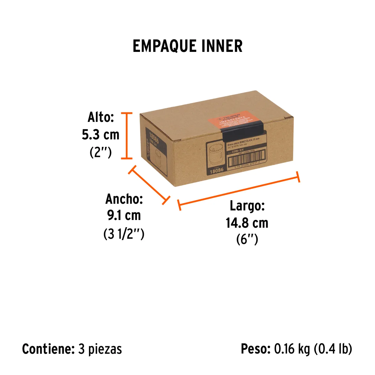 Brocasierra Bimetálica Truper Expert 3/4" - 18086